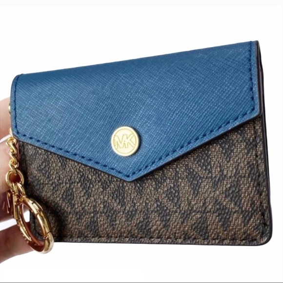 Michael Kors Kala Keychain Card Case MK Signature - Picture 2 of 3